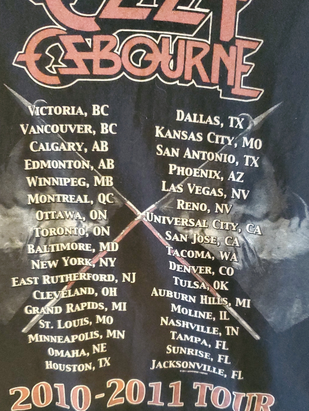 Ozzy Osbourne Vintage Black Scream 2010-11 Tour T-Shirt Size L - Picture 10 of 10